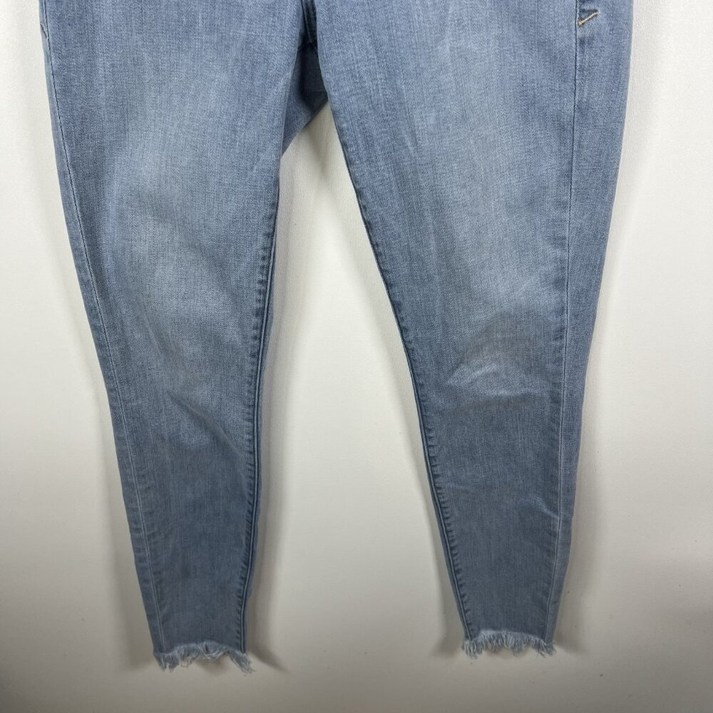 GOOD AMERICAN Good Waist Women's Size 0/25 Crop Skinny Jeans Distressed Raw Edge - Picture 6 of 13